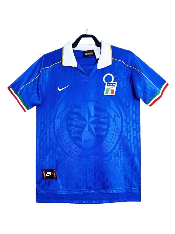 Italy maillot de football rétro à domicile uniforme de football pour hommes premier kit de football sportif haut chemise 1995-1996